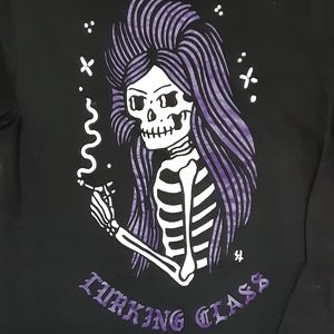 Sketchy Purple Skeleton Girl tee